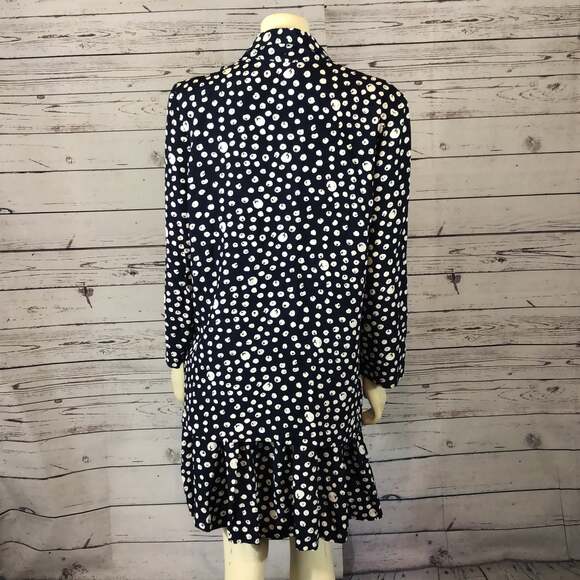 Vintage Studio by Michelle Stuart navy white Polkadot jacket & skirt size medium - Picture 7 of 12